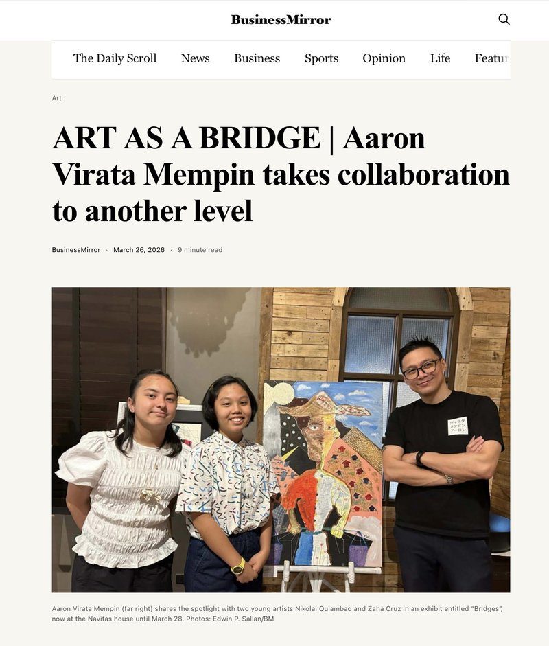 BusinessMirror article on artist Aaron Virata Mempin