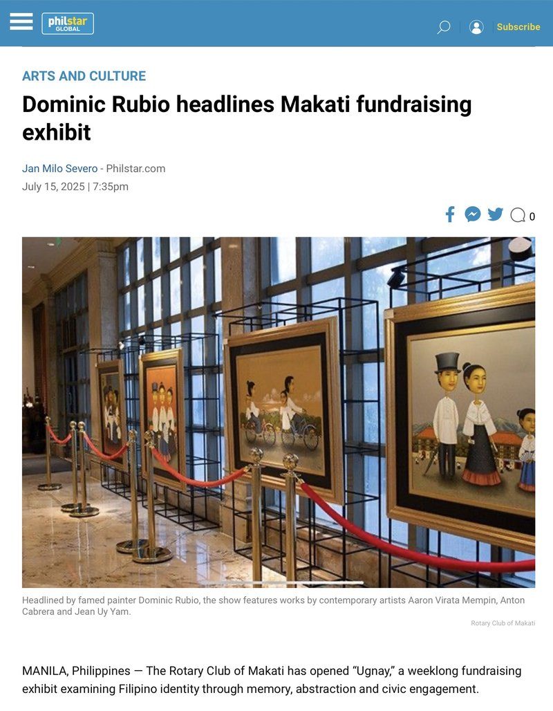 Philstar article on a Makati fundraising exhibit